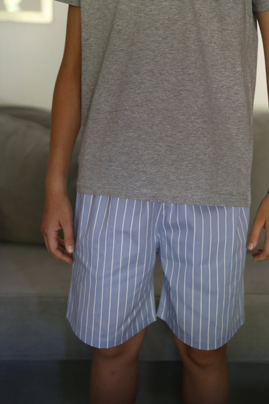 Pijama Corto Niño Blue Stripe