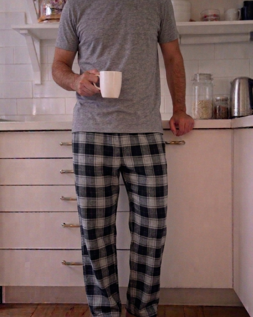 PIJAMA LARGO HOMBRE FRANELA ROCK Manga Corta