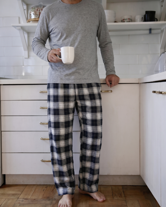 Pijama Largo Hombre Franela Rock Manga Larga
